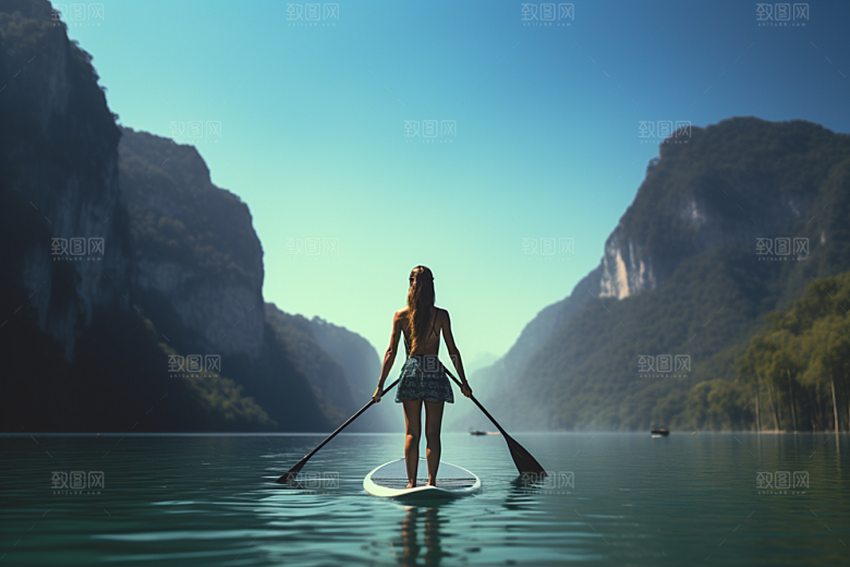 浆板运动健身健康摄影图