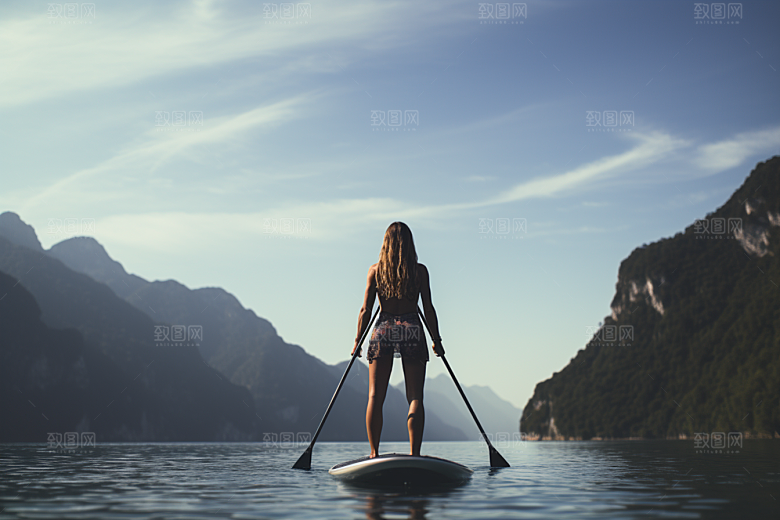 浆板运动健康自然摄影图