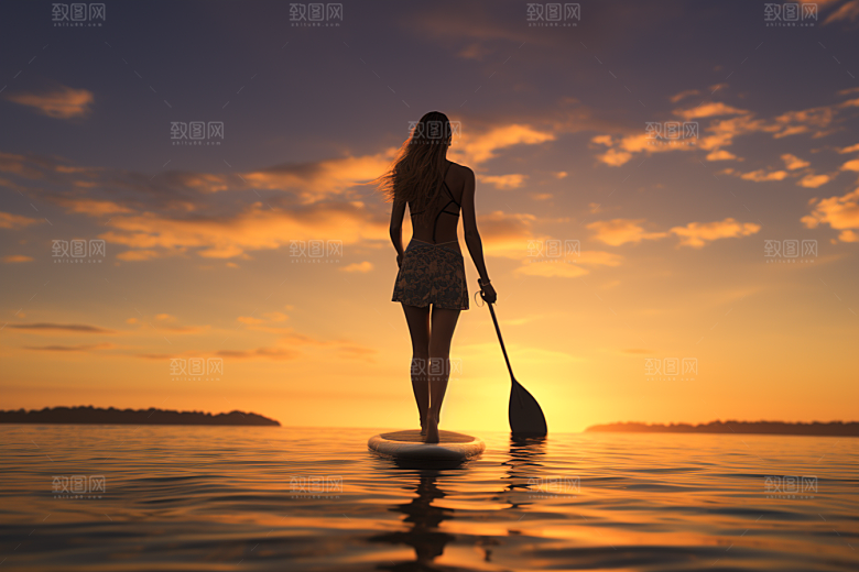 浆板运动健身健康摄影图