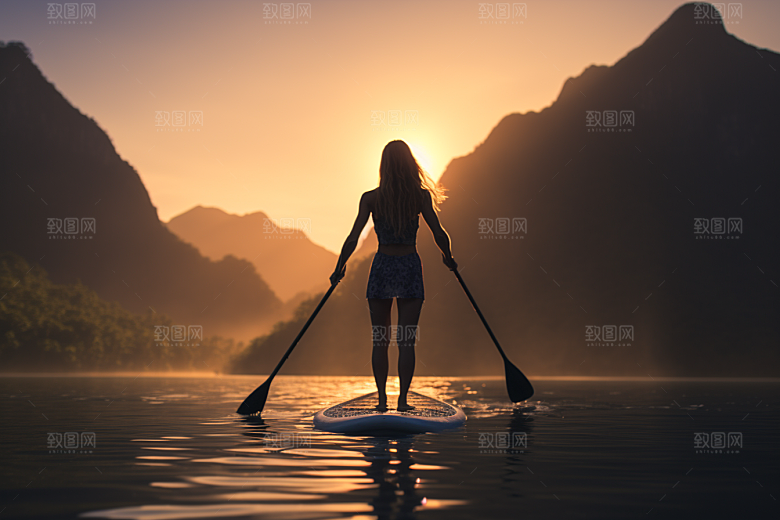 浆板运动高清水上运动摄影图