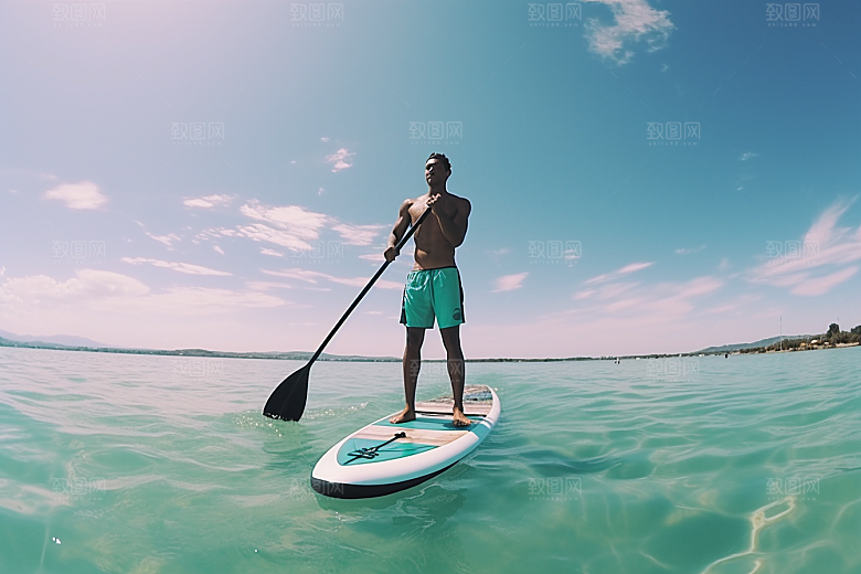 浆板运动野外水上运动摄影图