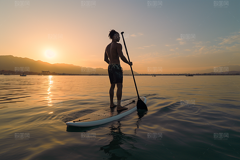 浆板运动高清划水摄影图