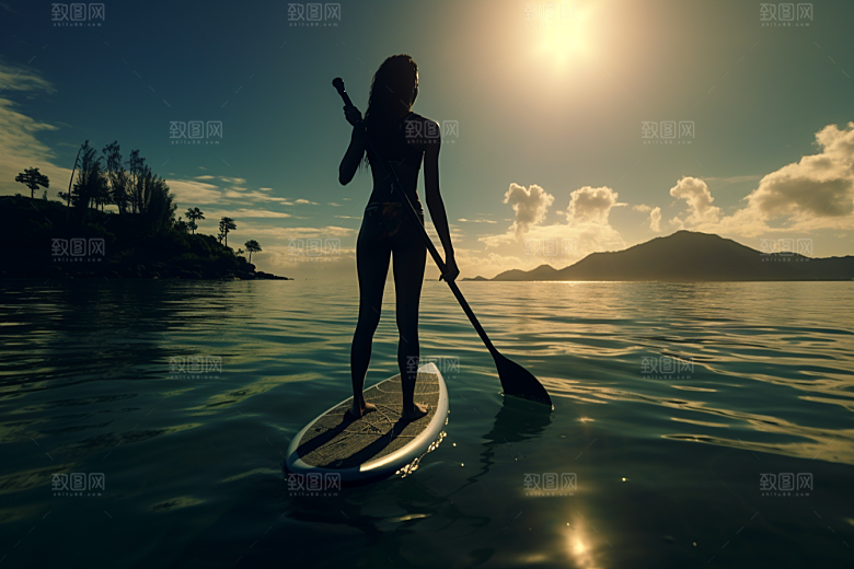 浆板运动自然健身摄影图