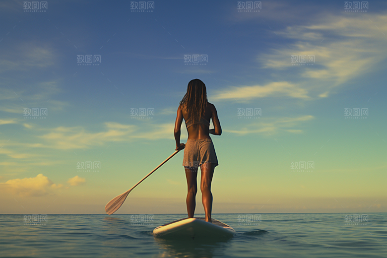 浆板运动健康自然摄影图