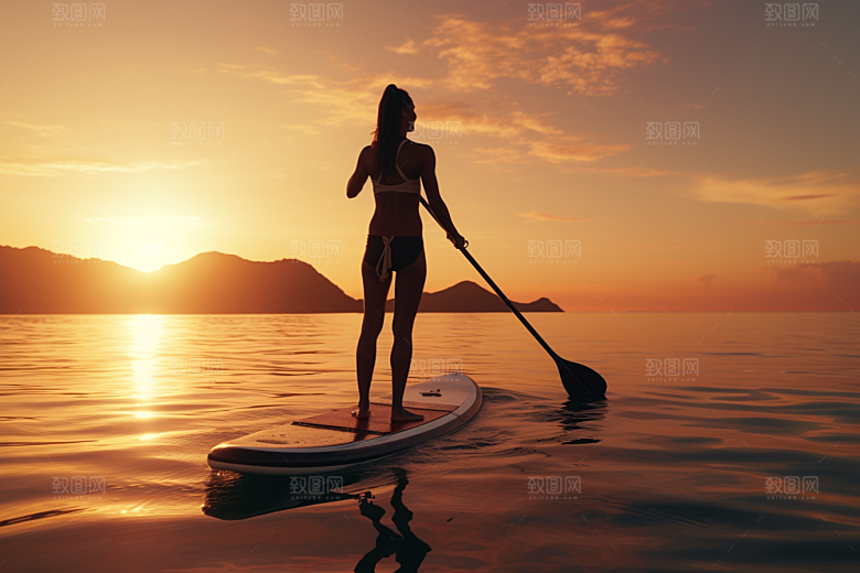 浆板运动自然健康摄影图