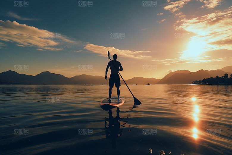 浆板运动健康户外摄影图