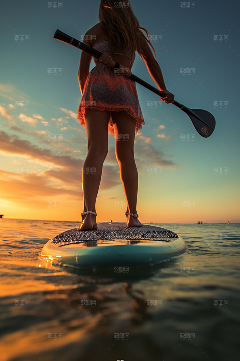 浆板运动自然湖泊河流摄影图