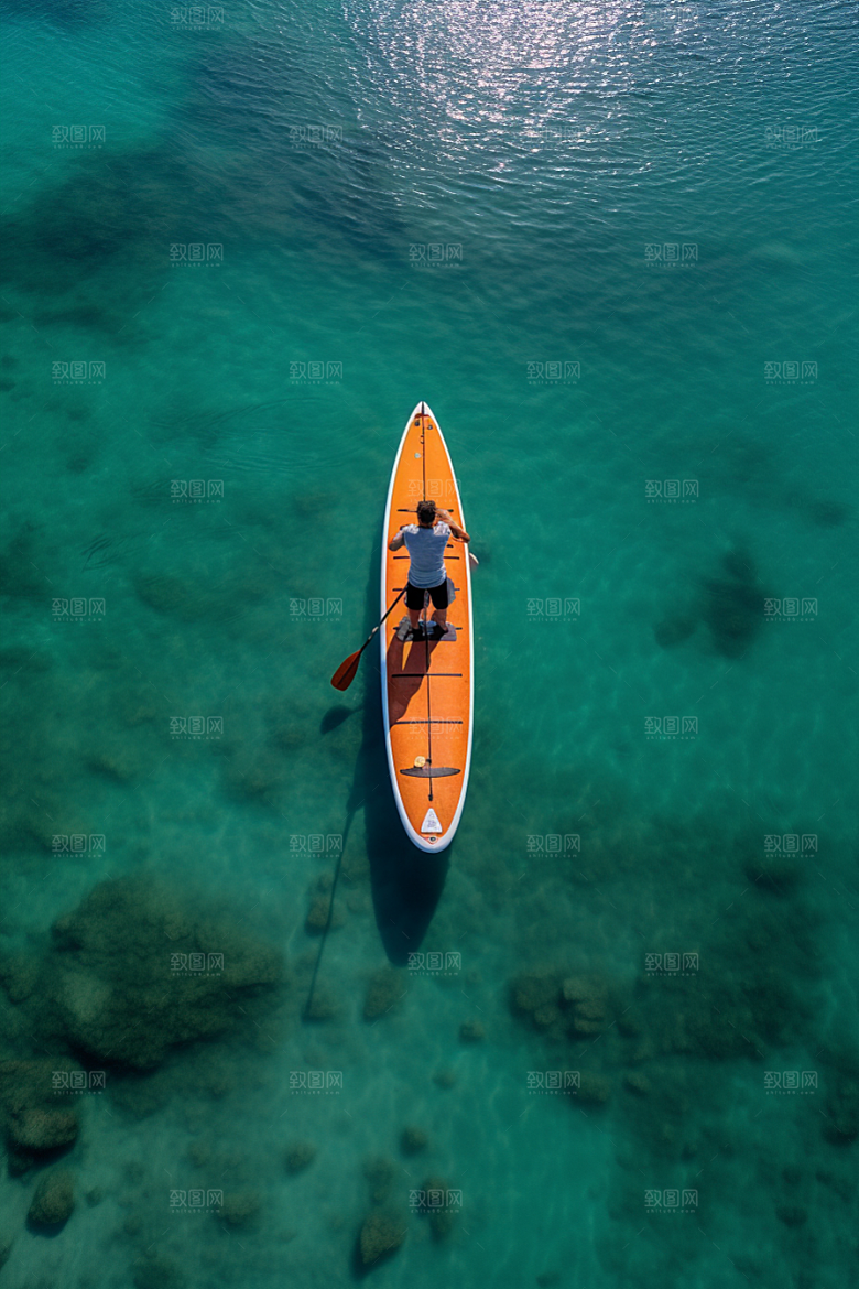 浆板运动高清湖泊河流摄影图