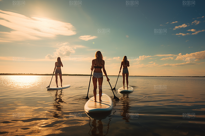 浆板运动自然野外摄影图