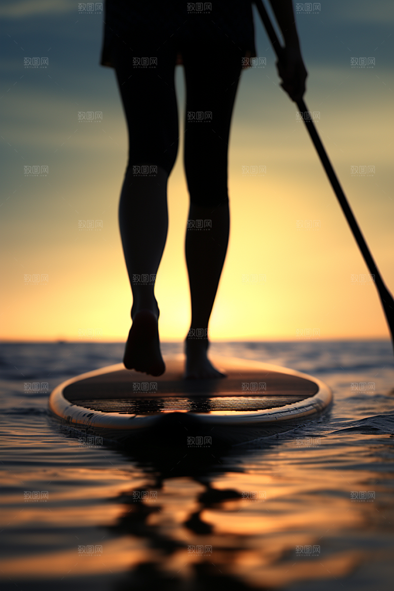 浆板运动湖泊河流自然摄影图