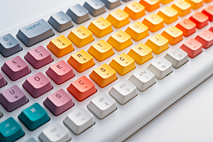 电脑键盘科技感彩色素材