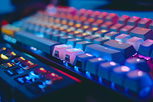电脑键盘彩色外设素材