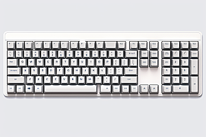 电脑键盘彩色机械键盘素材