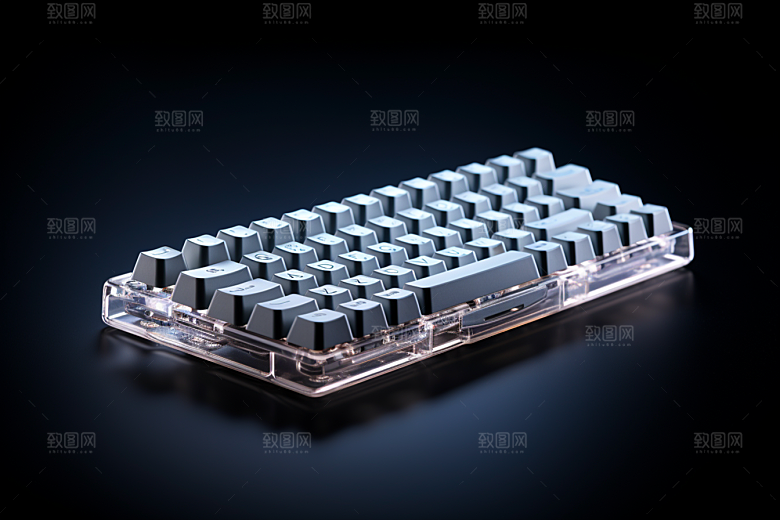 电脑键盘彩色机械键盘素材
