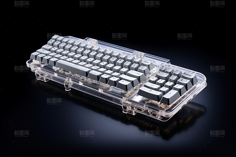 电脑键盘科技感RGB素材