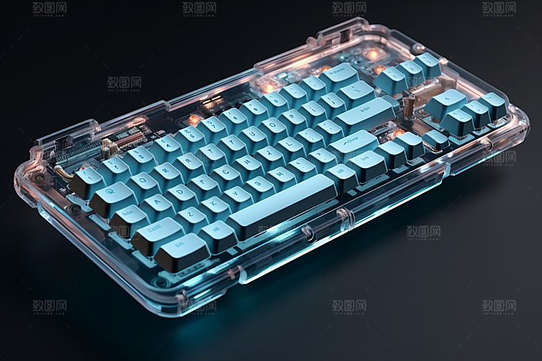 电脑键盘RGB高清素材