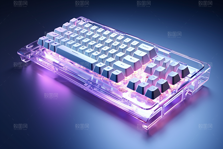 电脑键盘机械键盘彩色素材