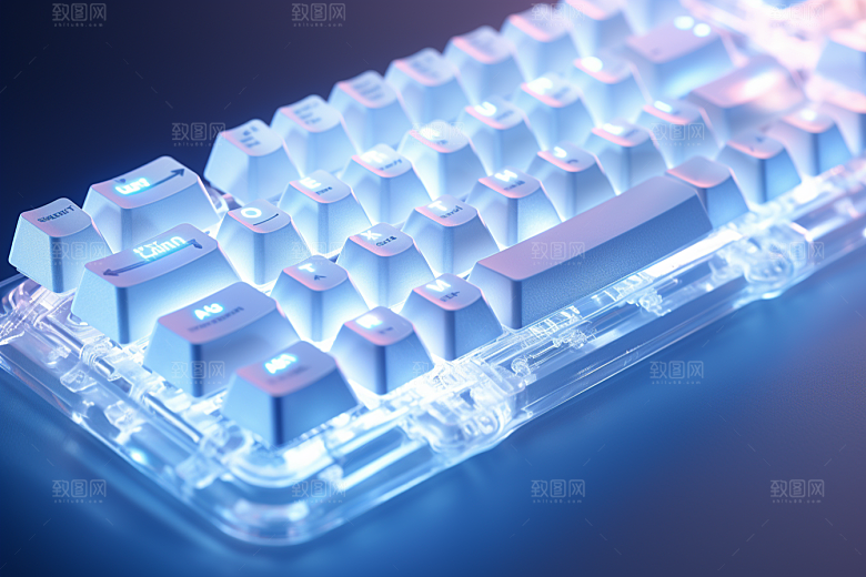 电脑键盘科技感游戏素材