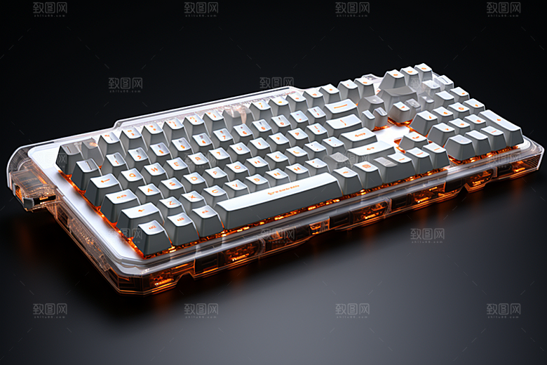 电脑键盘高清科技感素材