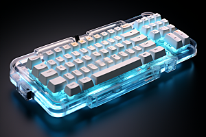 电脑键盘电竞光效素材