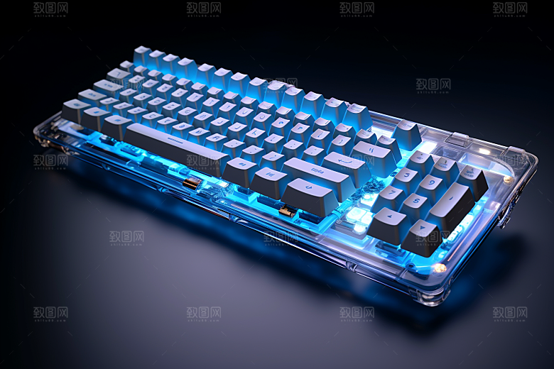 电脑键盘游戏科技感素材