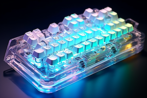 电脑键盘RGB科技感素材