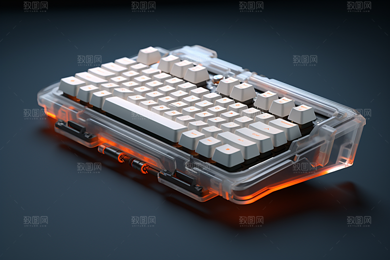 电脑键盘RGB游戏素材