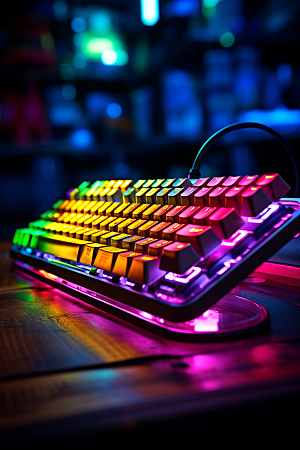 电脑键盘光效电竞素材