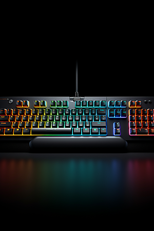 电脑键盘RGB科技感素材