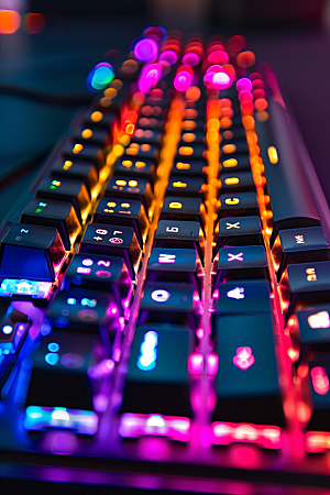 电脑键盘RGB高清素材