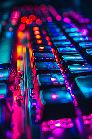 电脑键盘机械键盘彩色素材