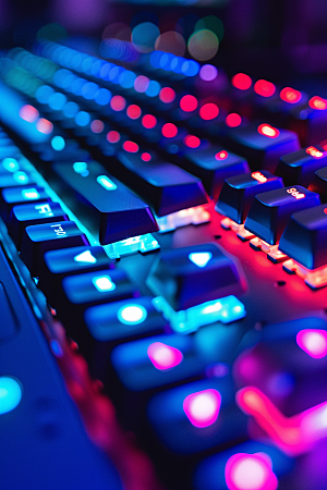 电脑键盘彩色游戏素材