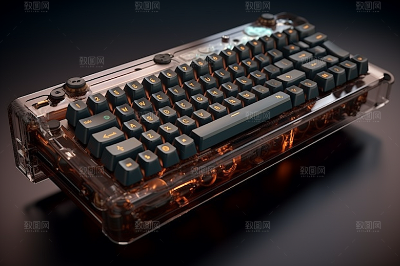 电脑键盘游戏机械键盘素材