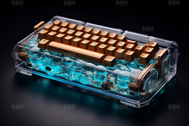 电脑键盘彩色机械键盘素材