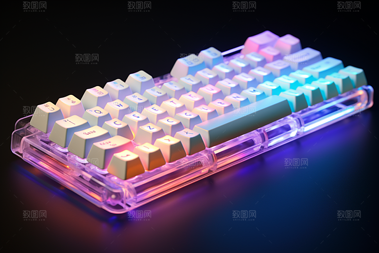 电脑键盘机械键盘科技感素材