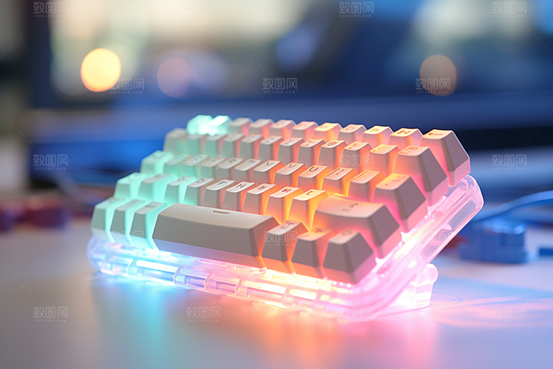 电脑键盘RGB外设素材