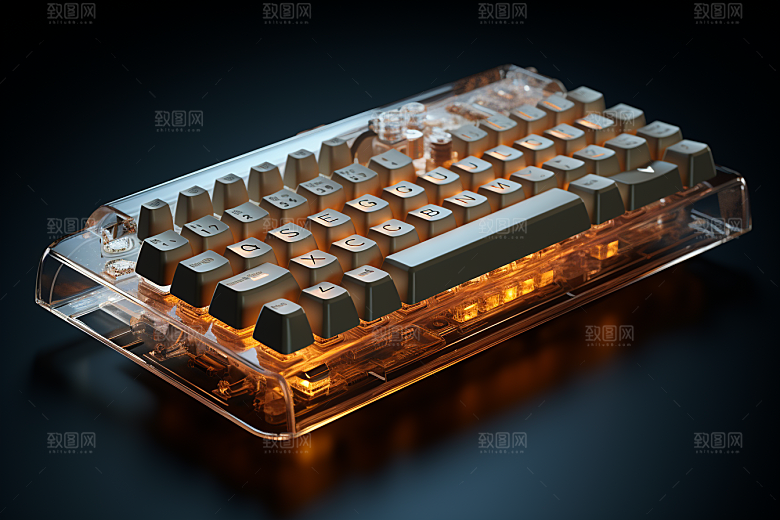 电脑键盘RGB游戏素材