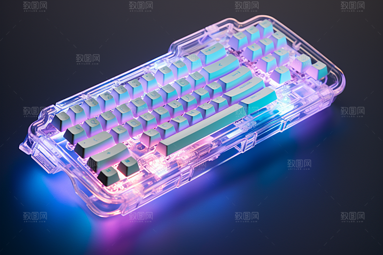 电脑键盘科技感机械键盘素材