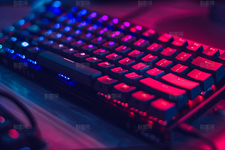 电脑键盘机械键盘光效素材