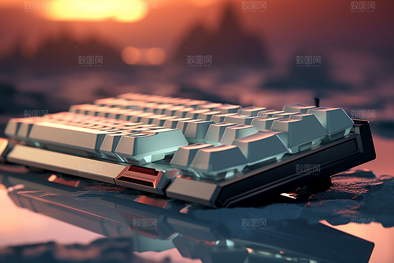 电脑键盘时尚机械键盘素材