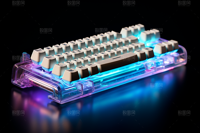 电脑键盘RGB游戏素材