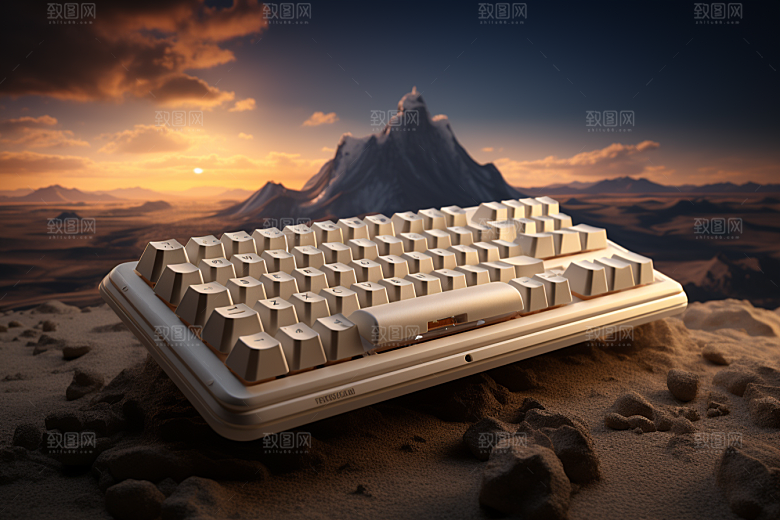 电脑键盘科技感RGB素材