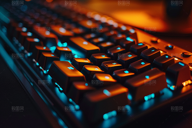 电脑键盘游戏机械键盘素材