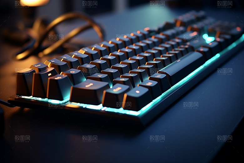 电脑键盘游戏机械键盘素材