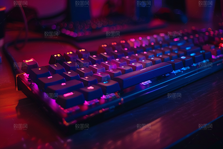 电脑键盘高清科技感素材