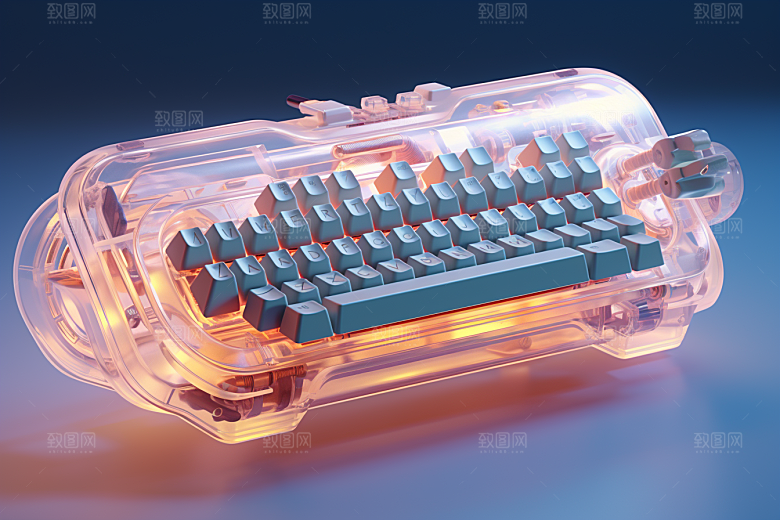电脑键盘RGB机械键盘素材
