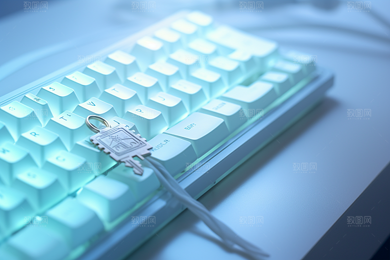 电脑键盘RGB科技感素材