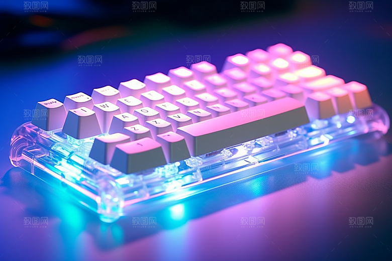 电脑键盘游戏科技感素材