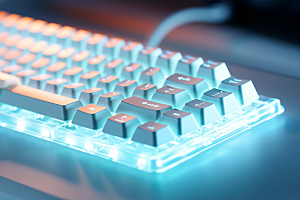 电脑键盘科技感光效素材