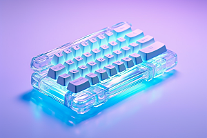 电脑键盘光效机械键盘素材